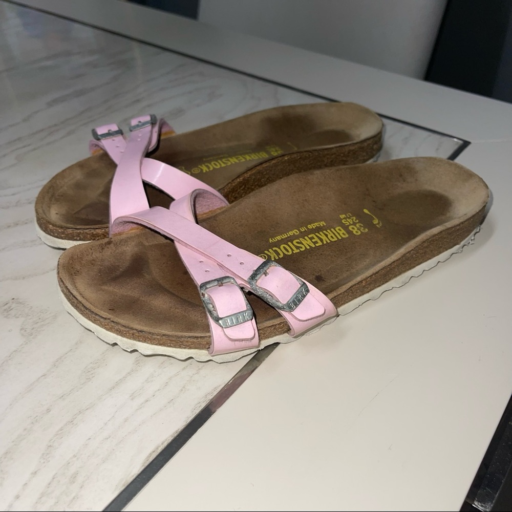 Birkenstock pink almere sandals (7)
